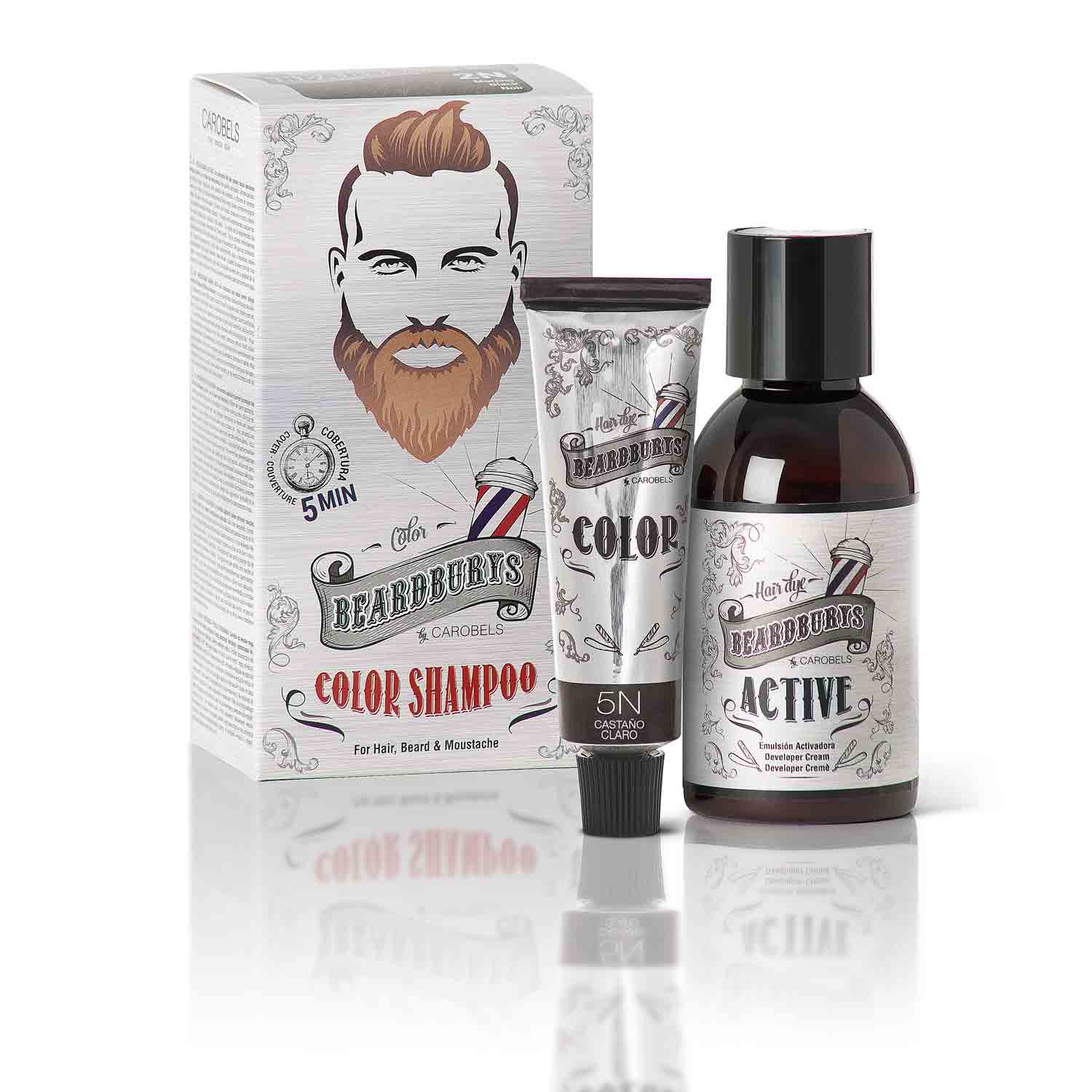Champô de Cor BeardBurys - Castanho Claro Champô de Cor BeardBurys - Castanho Claro